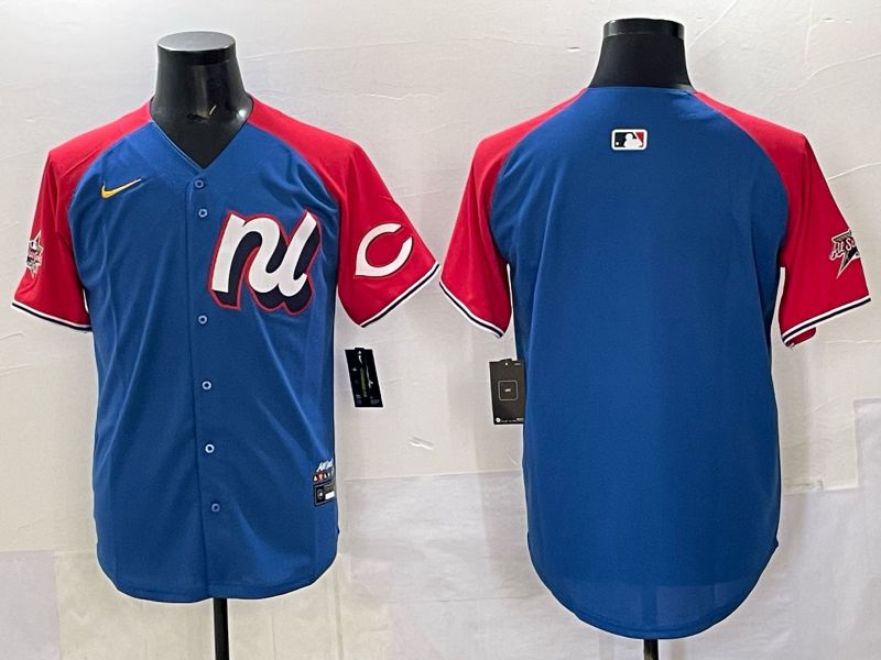 Men Cincinnati Reds Blank Blue red All star 2025 Nike MLB Jersey style 01